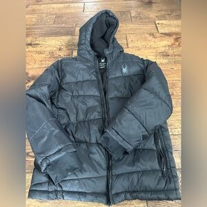 Spyder boys size, large, black puffer jacket. Ski winter jacket.